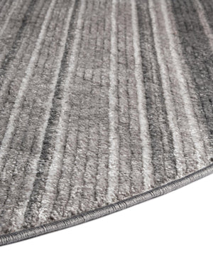 Gray 10' 2 x 10' 2 Gemstone Round Area Rug Polypropylene Contemporary Carpet Easy Clean Stain Resistant for Home Design Decorating for Sale at Rug Engine
