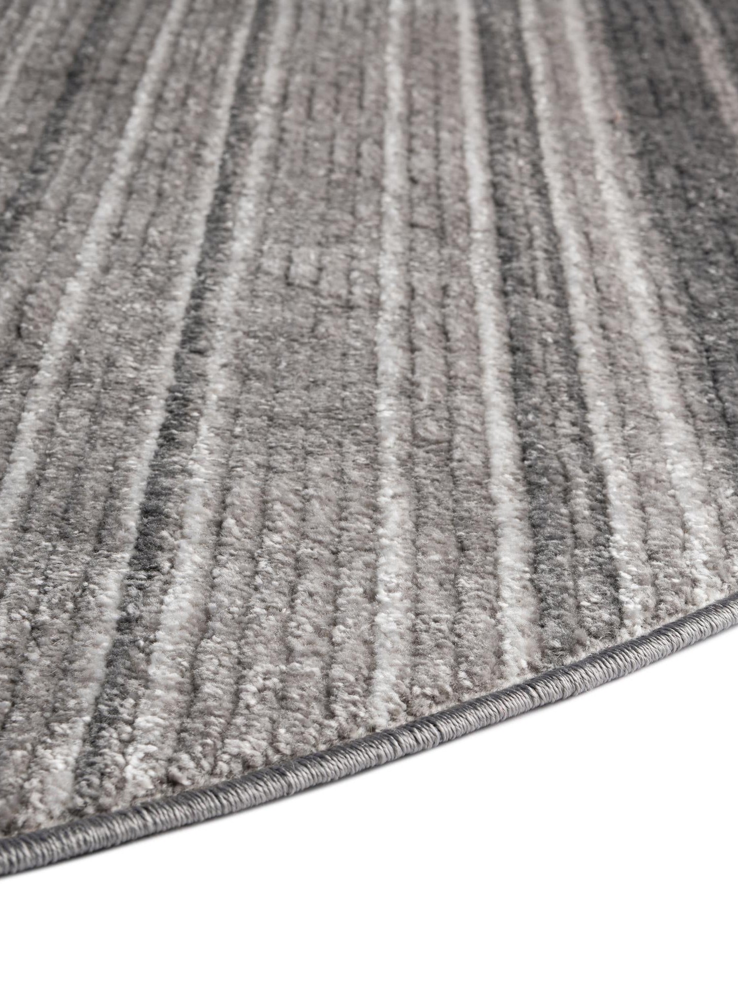 Gray 3' 3 x 3' 3 Gemstone Round Area Rug Polypropylene Contemporary Carpet Easy Clean Stain Resistant for Home Design Decorating for Sale at Rug Engine