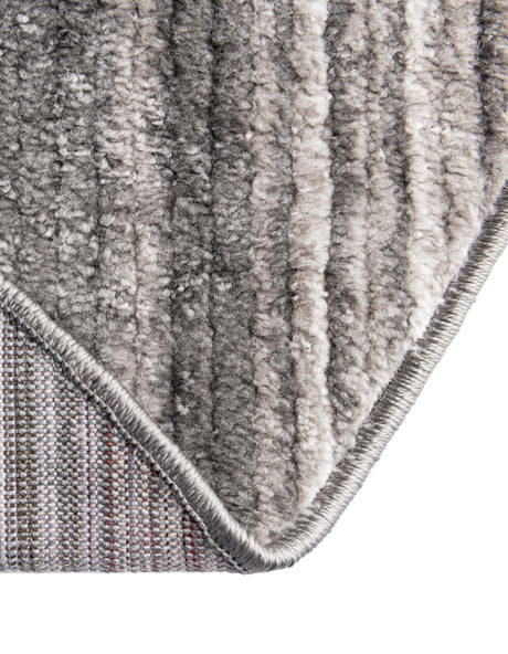 Gray 10' 2 x 10' 2 Gemstone Round Area Rug Polypropylene Contemporary Carpet Easy Clean Stain Resistant for Home Design Decorating for Sale at Rug Engine