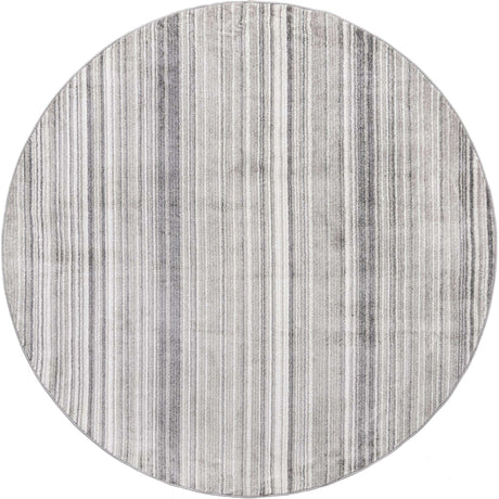 Gray 7' 3 x 7' 3 Gemstone Round Area Rug Polypropylene Contemporary Carpet Easy Clean Stain Resistant for Home Design Decorating for Sale at Rug Engine