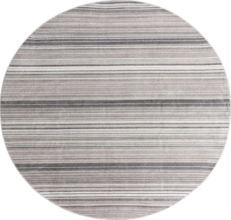 Gray 10' 2 x 10' 2 Gemstone Round Area Rug Polypropylene Contemporary Carpet Easy Clean Stain Resistant for Home Design Decorating for Sale at Rug Engine