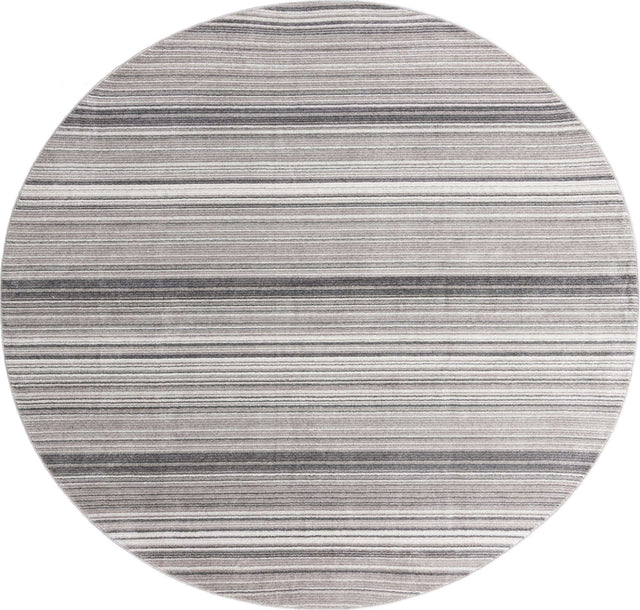 Gray 10' 2 x 10' 2 Gemstone Round Area Rug Polypropylene Contemporary Carpet Easy Clean Stain Resistant for Home Design Decorating for Sale at Rug Engine