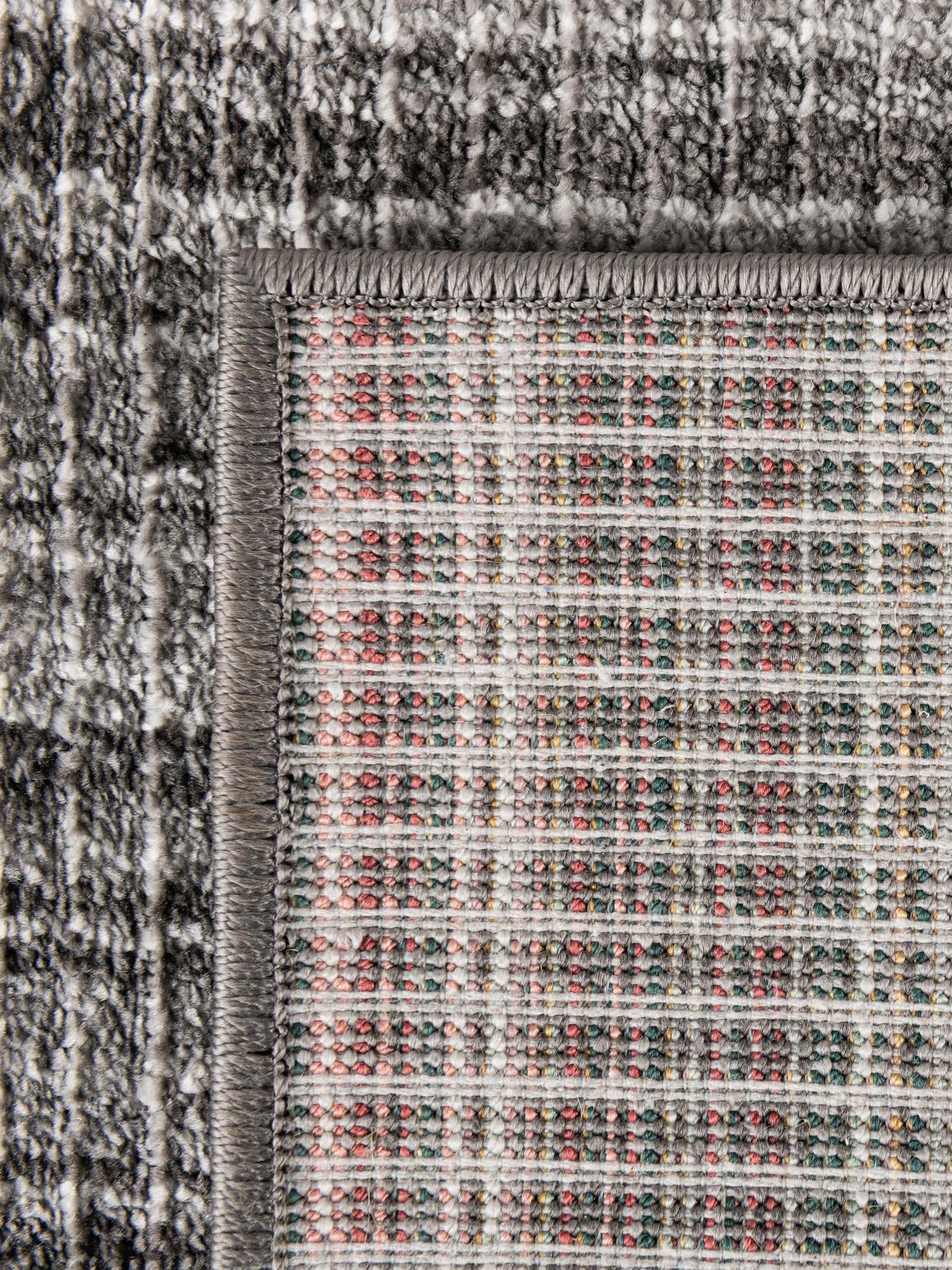 Gray 7' 3 x 7' 3 Gemstone Square Area Rug Polypropylene Contemporary Carpet Easy Clean Stain Resistant for Home Design Decorating for Sale at Rug Engine