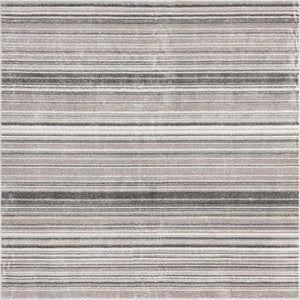 Gray 7' 3 x 7' 3 Gemstone Square Area Rug Polypropylene Contemporary Carpet Easy Clean Stain Resistant for Home Design Decorating for Sale at Rug Engine