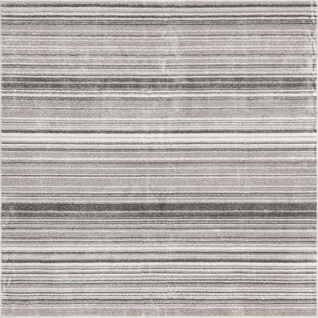 Gray 7' 3 x 7' 3 Gemstone Square Area Rug Polypropylene Contemporary Carpet Easy Clean Stain Resistant for Home Design Decorating for Sale at Rug Engine