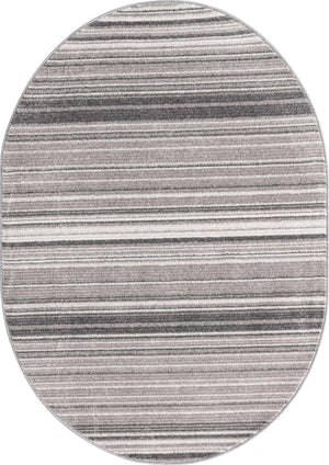 Gray 4' 1 x 6' 3 Gemstone Oval Area Rug Polypropylene Contemporary Carpet Easy Clean Stain Resistant for Home Design Decorating for Sale at Rug Engine