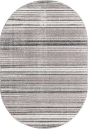 Gray 5' 3 x 8' Gemstone Oval Area Rug Polypropylene Contemporary Carpet Easy Clean Stain Resistant for Home Design Decorating for Sale at Rug Engine