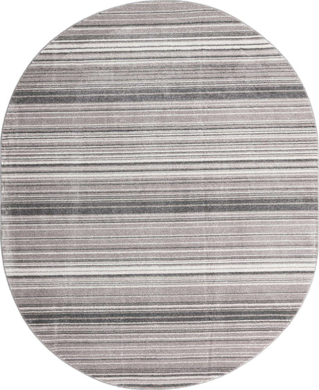 Gray 7' 10 x 10' 2 Gemstone Oval Area Rug Polypropylene Contemporary Carpet Easy Clean Stain Resistant for Home Design Decorating for Sale at Rug Engine