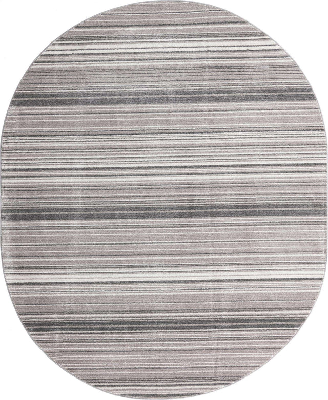 Gray 7' 10 x 10' 2 Gemstone Oval Area Rug Polypropylene Contemporary Carpet Easy Clean Stain Resistant for Home Design Decorating for Sale at Rug Engine