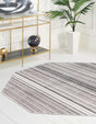 Gray 7' 3 x 7' 3 Gemstone Octagon Area Rug Polypropylene Contemporary Carpet Easy Clean Stain Resistant for Home Design Decorating for Sale at Rug Engine