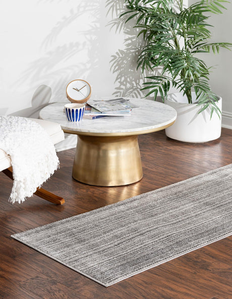 Gray 2' 2 x 5' 11 Gemstone Runner Area Rug Polypropylene Contemporary Carpet Easy Clean Stain Resistant for Home Design Decorating for Sale at Rug Engine