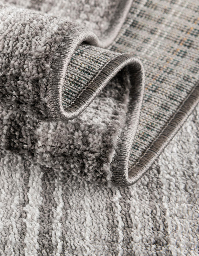 Gray 2' 2 x 5' 11 Gemstone Runner Area Rug Polypropylene Contemporary Carpet Easy Clean Stain Resistant for Home Design Decorating for Sale at Rug Engine