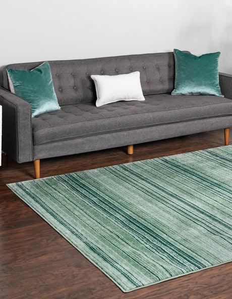 Green 5' 3 x 8' Gemstone Rectangle Area Rug Polypropylene Contemporary Carpet Easy Clean Stain Resistant for Home Design Decorating for Sale at Rug Engine
