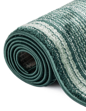 Green 4' 1 x 6' 3 Gemstone Rectangle Area Rug Polypropylene Contemporary Carpet Easy Clean Stain Resistant for Home Design Decorating for Sale at Rug Engine