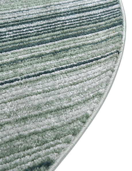 Green 5' 3 x 5' 3 Gemstone Round Area Rug Polypropylene Contemporary Carpet Easy Clean Stain Resistant for Home Design Decorating for Sale at Rug Engine