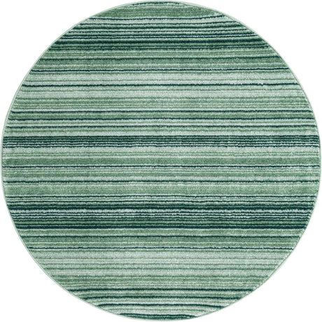 Green 5' 3 x 5' 3 Gemstone Round Area Rug Polypropylene Contemporary Carpet Easy Clean Stain Resistant for Home Design Decorating for Sale at Rug Engine