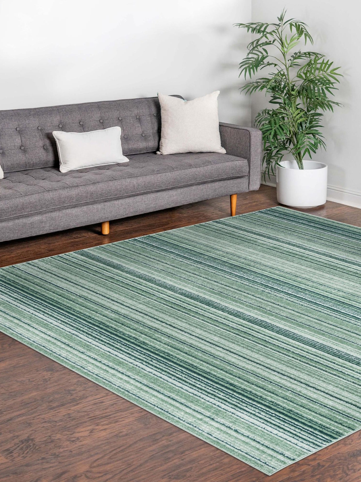 Green 9' 10 x 9' 10 Gemstone Square Area Rug Polypropylene Contemporary Carpet Easy Clean Stain Resistant for Home Design Decorating for Sale at Rug Engine
