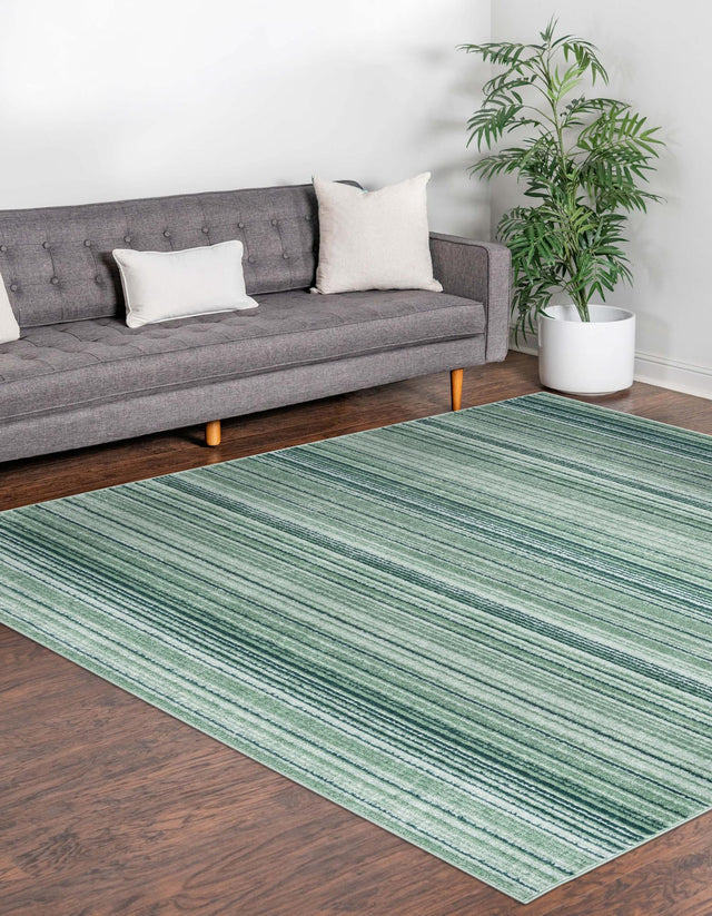 Green 9' 10 x 9' 10 Gemstone Square Area Rug Polypropylene Contemporary Carpet Easy Clean Stain Resistant for Home Design Decorating for Sale at Rug Engine