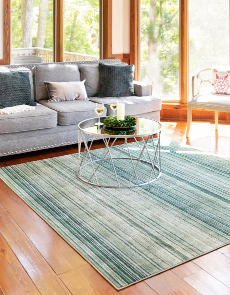 Green 9' 10 x 9' 10 Gemstone Square Area Rug Polypropylene Contemporary Carpet Easy Clean Stain Resistant for Home Design Decorating for Sale at Rug Engine