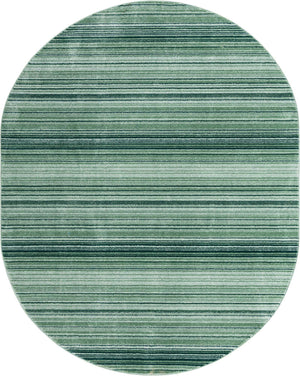 Green 7' 10 x 10' 2 Gemstone Oval Area Rug Polypropylene Contemporary Carpet Easy Clean Stain Resistant for Home Design Decorating for Sale at Rug Engine