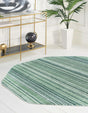 Green 7' 3 x 7' 3 Gemstone Octagon Area Rug Polypropylene Contemporary Carpet Easy Clean Stain Resistant for Home Design Decorating for Sale at Rug Engine