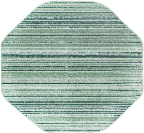 Green 4' 1 x 4' 1 Gemstone Octagon Area Rug Polypropylene Contemporary Carpet Easy Clean Stain Resistant for Home Design Decorating for Sale at Rug Engine