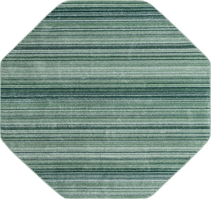 Green 7' 3 x 7' 3 Gemstone Octagon Area Rug Polypropylene Contemporary Carpet Easy Clean Stain Resistant for Home Design Decorating for Sale at Rug Engine