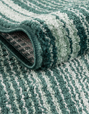 Green 2' 2 x 5' 1 Gemstone Runner Area Rug Polypropylene Contemporary Carpet Easy Clean Stain Resistant for Home Design Decorating for Sale at Rug Engine