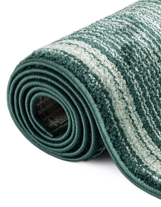 Green 2' 2 x 8' Gemstone Runner Area Rug Polypropylene Contemporary Carpet Easy Clean Stain Resistant for Home Design Decorating for Sale at Rug Engine