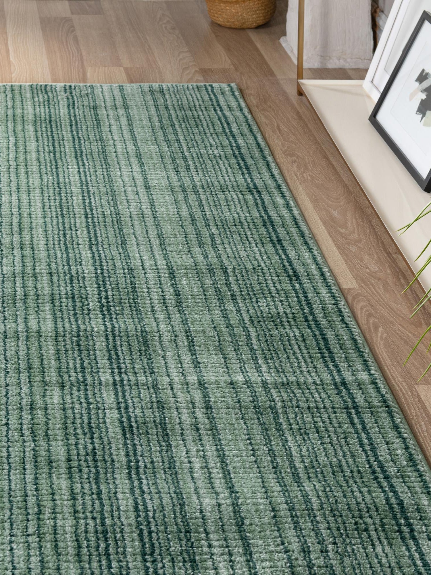 Green 2' 2 x 5' 11 Gemstone Runner Area Rug Polypropylene Contemporary Carpet Easy Clean Stain Resistant for Home Design Decorating for Sale at Rug Engine