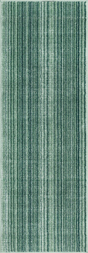 Green 2' 2 x 5' 11 Gemstone Runner Area Rug Polypropylene Contemporary Carpet Easy Clean Stain Resistant for Home Design Decorating for Sale at Rug Engine