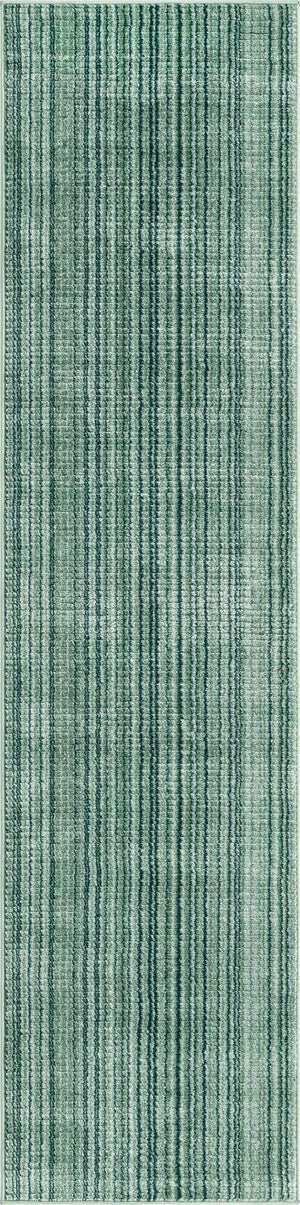 Green 2' 2 x 8' Gemstone Runner Area Rug Polypropylene Contemporary Carpet Easy Clean Stain Resistant for Home Design Decorating for Sale at Rug Engine