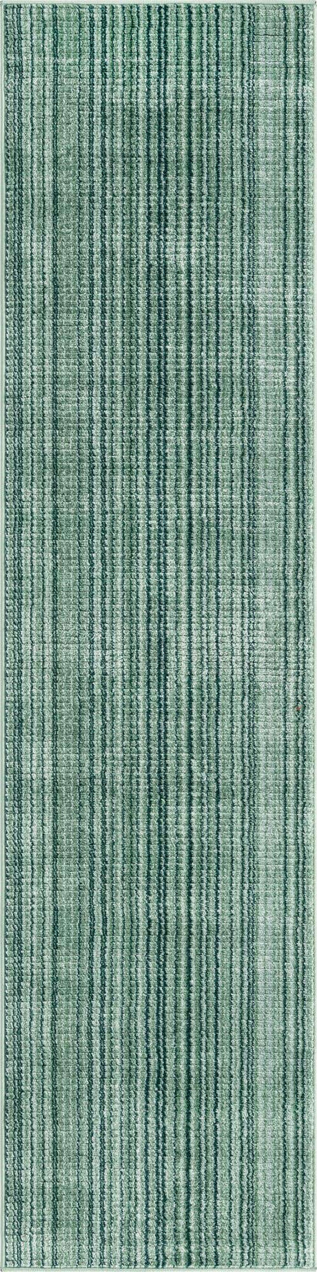 Green 2' 2 x 8' Gemstone Runner Area Rug Polypropylene Contemporary Carpet Easy Clean Stain Resistant for Home Design Decorating for Sale at Rug Engine