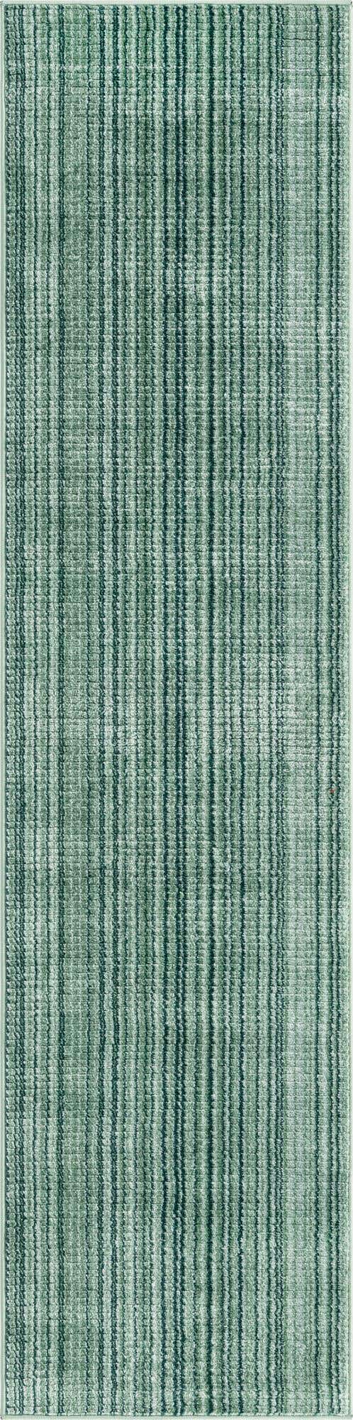 Green 2' 2 x 8' Gemstone Runner Area Rug Polypropylene Contemporary Carpet Easy Clean Stain Resistant for Home Design Decorating for Sale at Rug Engine