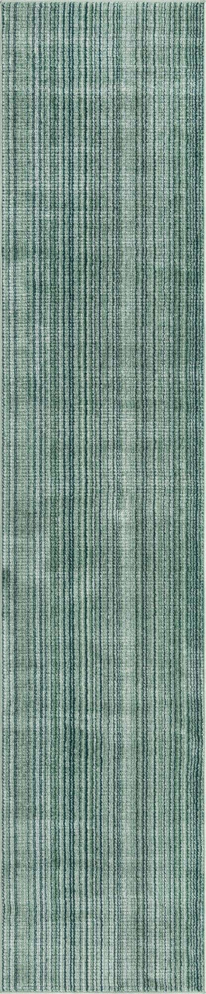 Green 2' 7 x 12' Gemstone Runner Area Rug Polypropylene Contemporary Carpet Easy Clean Stain Resistant for Home Design Decorating for Sale at Rug Engine