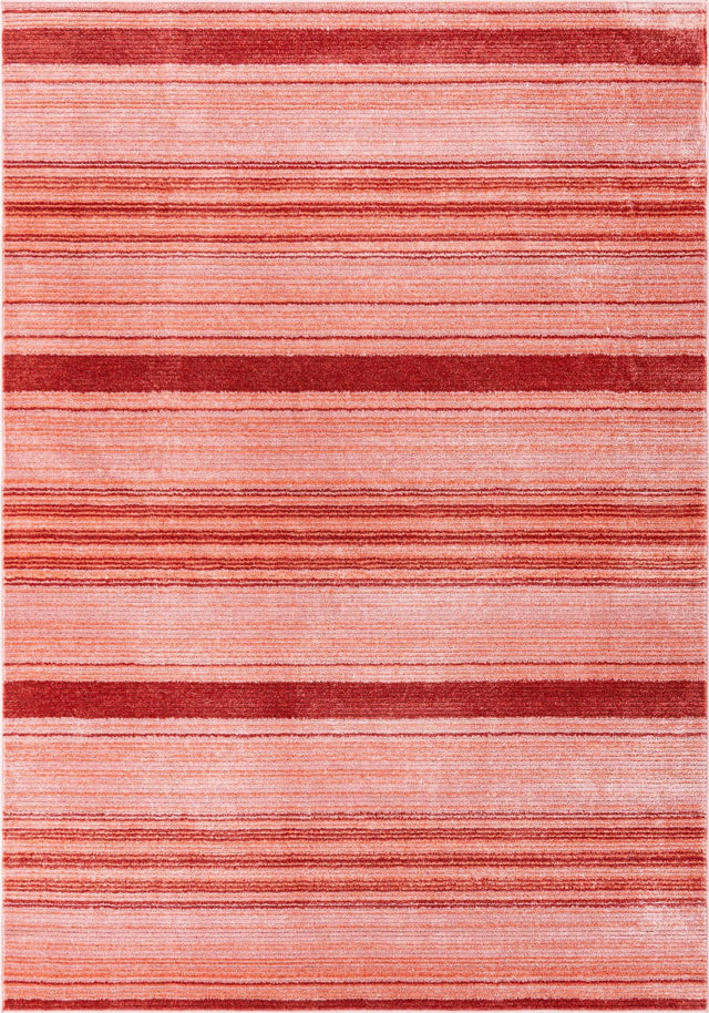 Rusty Pink Rose 6' 1 x 9' 2 Gemstone Rectangle Area Rug Polypropylene Contemporary Carpet Easy Clean Stain Resistant for Home Design Decorating for Sale at Rug Engine