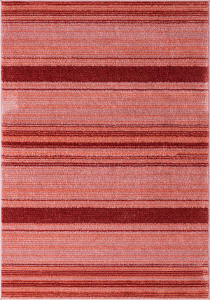Rusty Pink Rose 4' 1 x 6' 3 Gemstone Rectangle Area Rug Polypropylene Contemporary Carpet Easy Clean Stain Resistant for Home Design Decorating for Sale at Rug Engine