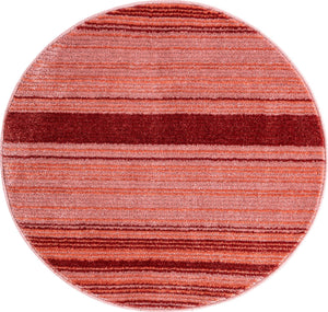 Rusty Pink Rose 3' 3 x 3' 3 Gemstone Round Area Rug Polypropylene Contemporary Carpet Easy Clean Stain Resistant for Home Design Decorating for Sale at Rug Engine