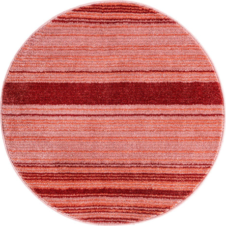 Rusty Pink Rose 3' 3 x 3' 3 Gemstone Round Area Rug Polypropylene Contemporary Carpet Easy Clean Stain Resistant for Home Design Decorating for Sale at Rug Engine