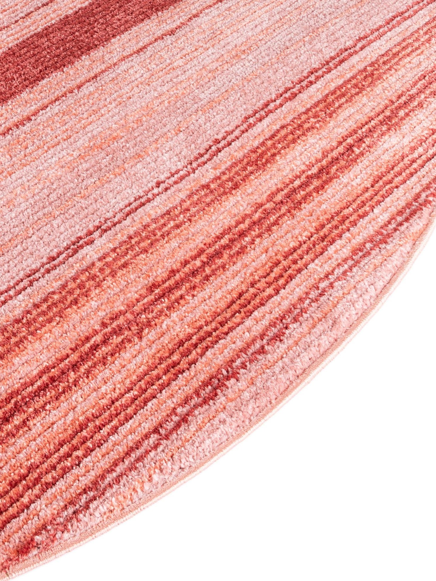 Rusty Pink Rose 7' 3 x 7' 3 Gemstone Round Area Rug Polypropylene Contemporary Carpet Easy Clean Stain Resistant for Home Design Decorating for Sale at Rug Engine