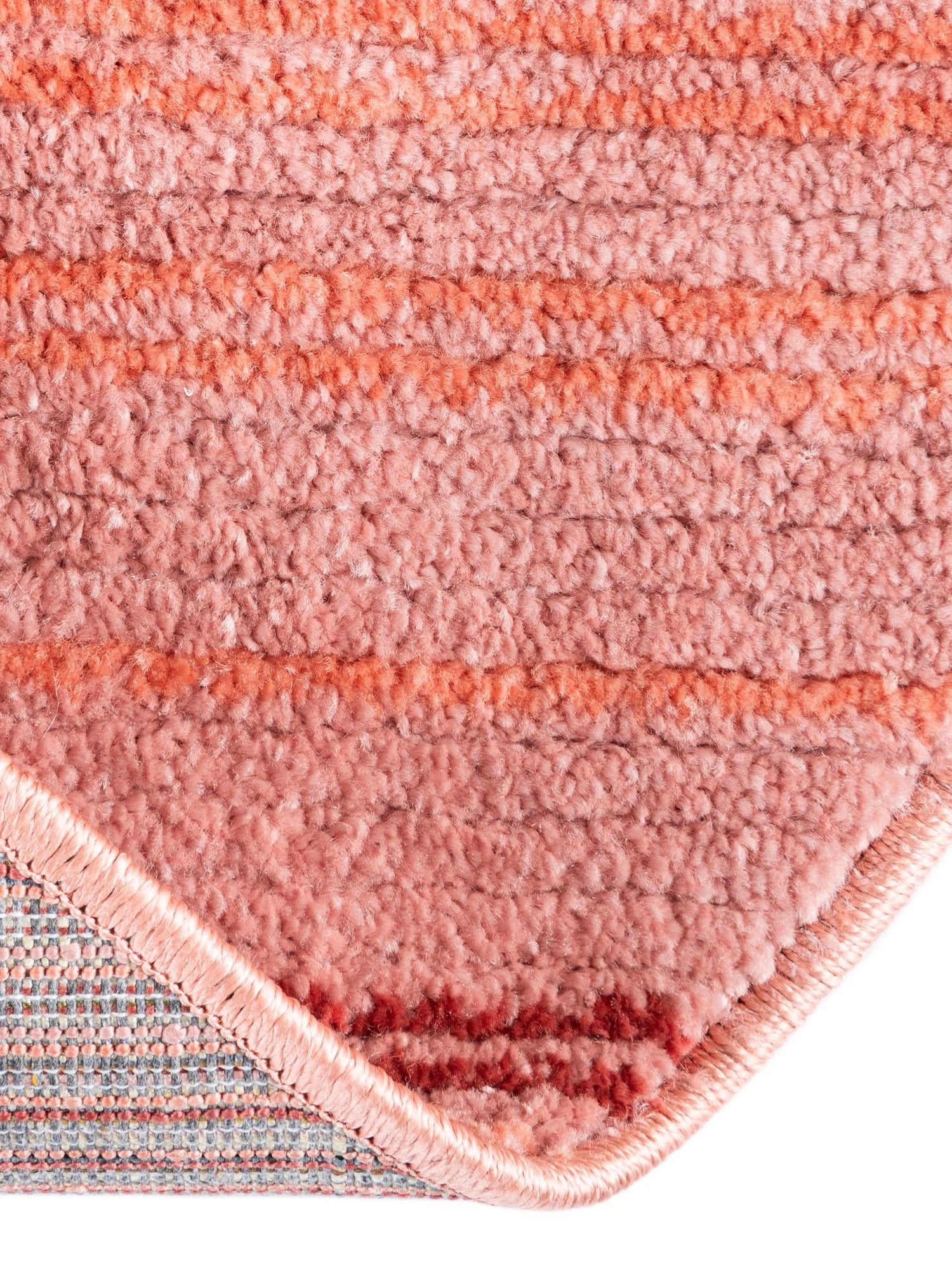 Rusty Pink Rose 7' 3 x 7' 3 Gemstone Round Area Rug Polypropylene Contemporary Carpet Easy Clean Stain Resistant for Home Design Decorating for Sale at Rug Engine