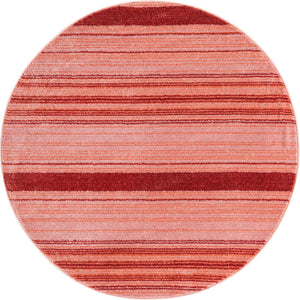 Rusty Pink Rose 5' 3 x 5' 3 Gemstone Round Area Rug Polypropylene Contemporary Carpet Easy Clean Stain Resistant for Home Design Decorating for Sale at Rug Engine