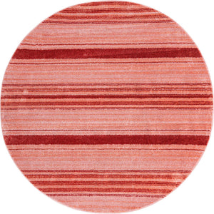 Rusty Pink Rose 7' 3 x 7' 3 Gemstone Round Area Rug Polypropylene Contemporary Carpet Easy Clean Stain Resistant for Home Design Decorating for Sale at Rug Engine