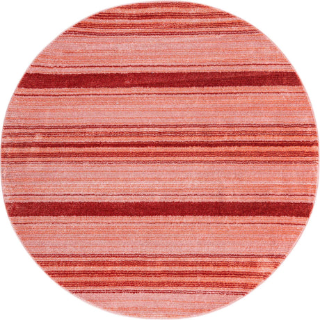 Rusty Pink Rose 7' 3 x 7' 3 Gemstone Round Area Rug Polypropylene Contemporary Carpet Easy Clean Stain Resistant for Home Design Decorating for Sale at Rug Engine