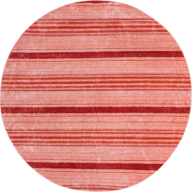 Rusty Pink Rose 10' 2 x 10' 2 Gemstone Round Area Rug Polypropylene Contemporary Carpet Easy Clean Stain Resistant for Home Design Decorating for Sale at Rug Engine