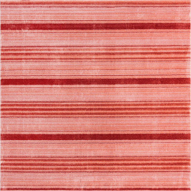 Rusty Pink Rose 9' 10 x 9' 10 Gemstone Square Area Rug Polypropylene Contemporary Carpet Easy Clean Stain Resistant for Home Design Decorating for Sale at Rug Engine