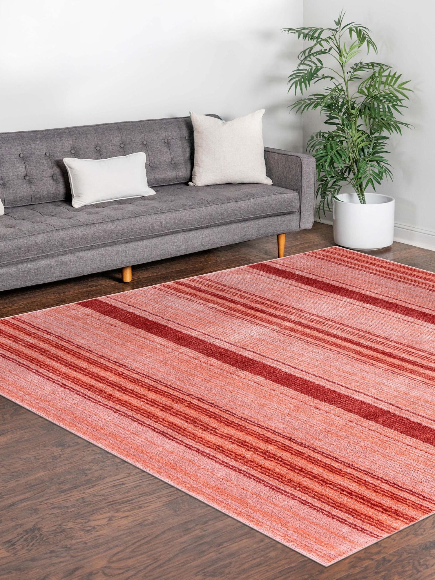 Rusty Pink Rose 9' 10 x 9' 10 Gemstone Square Area Rug Polypropylene Contemporary Carpet Easy Clean Stain Resistant for Home Design Decorating for Sale at Rug Engine