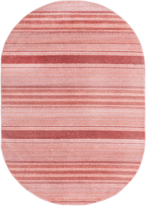 Rusty Pink Rose 5' 3 x 8' Gemstone Oval Area Rug Polypropylene Contemporary Carpet Easy Clean Stain Resistant for Home Design Decorating for Sale at Rug Engine