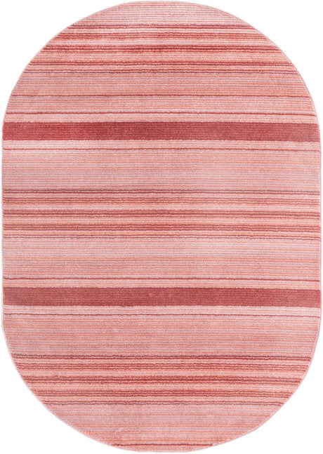 Rusty Pink Rose 5' 3 x 8' Gemstone Oval Area Rug Polypropylene Contemporary Carpet Easy Clean Stain Resistant for Home Design Decorating for Sale at Rug Engine
