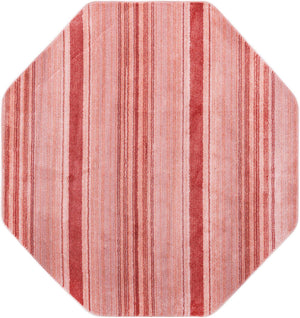 Rusty Pink Rose 7' 3 x 7' 3 Gemstone Octagon Area Rug Polypropylene Contemporary Carpet Easy Clean Stain Resistant for Home Design Decorating for Sale at Rug Engine